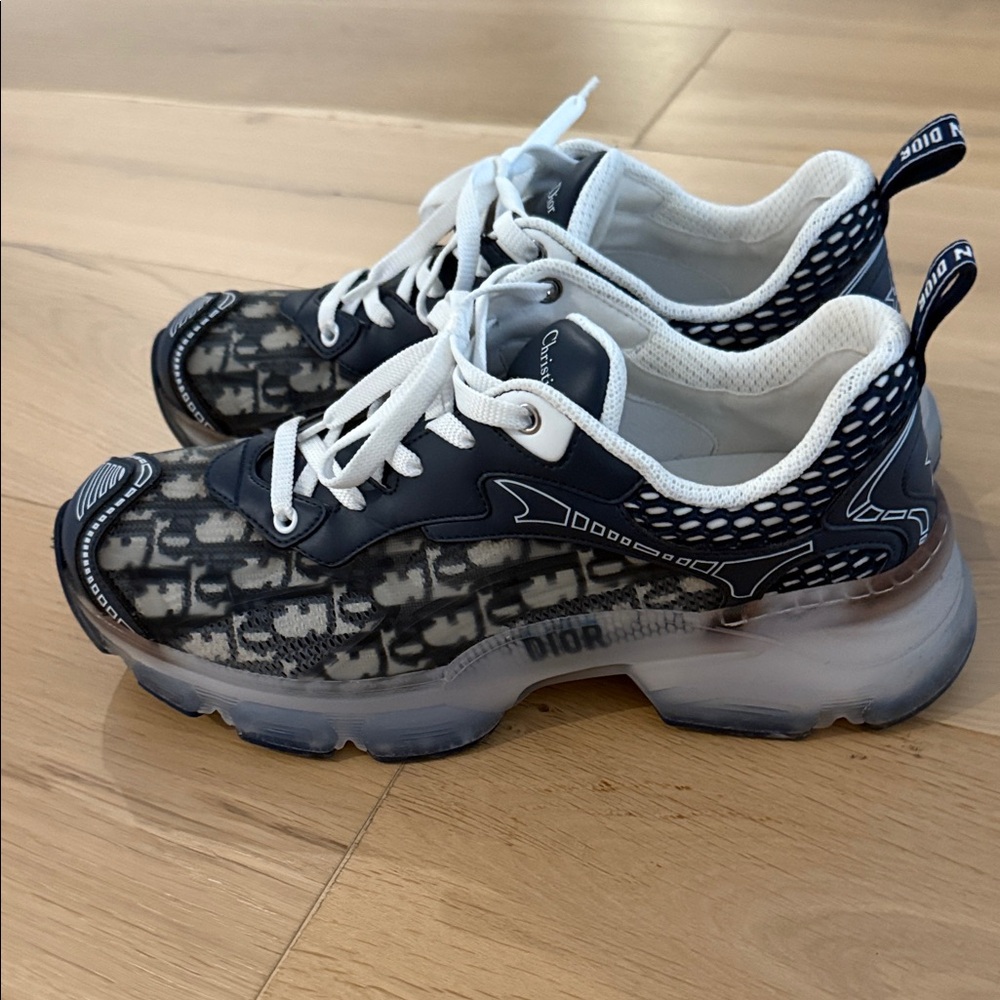 Dior woman’s Blue and White Patterned Sneakers - Picture 2 of 14